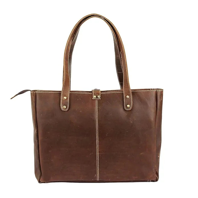 Authentic Hunter Leather Tote Bag