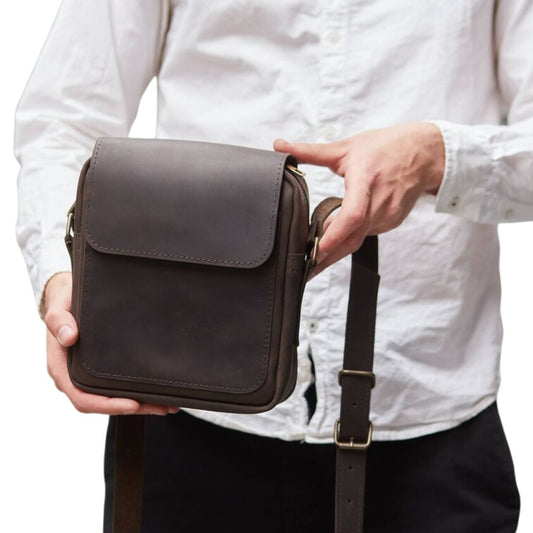 Classic Men’s Genuine Leather Crossbody Bag