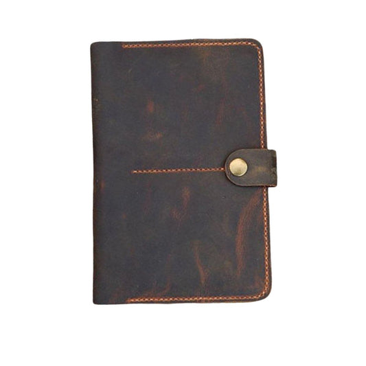 Genuine Leather Passport Holder-Brown
