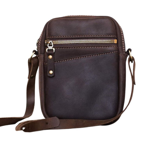 Men’s Genuine Leather Mini Crossbody Bag