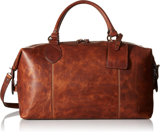 Men's Leather Overnight Duffle Bag