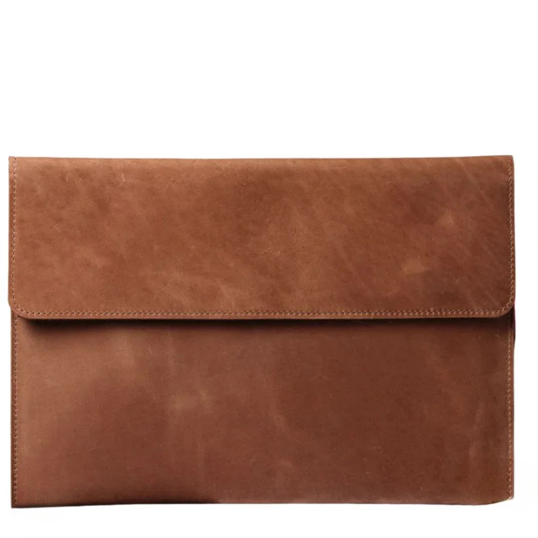 Premium Slim Leather MacBook Case – Brown