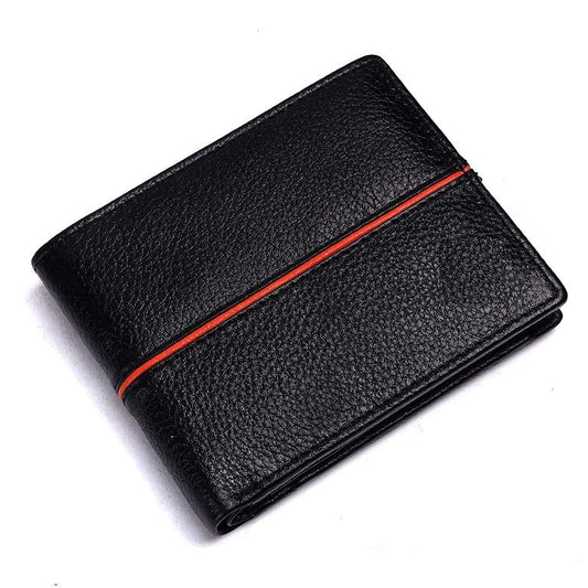 Rfid Protected Black Leather Wallet For Men