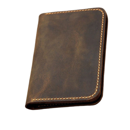 Vintage Buff Leather Passport Case