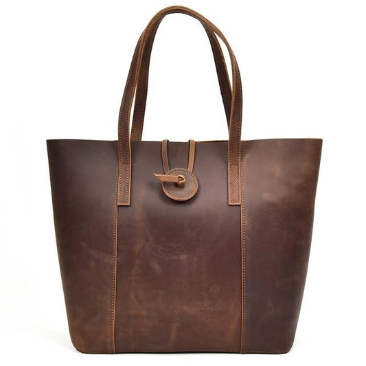 Women's Large Vintage Leather Tote Bag