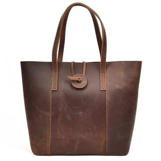 Women's Large Vintage Leather Tote Bag
