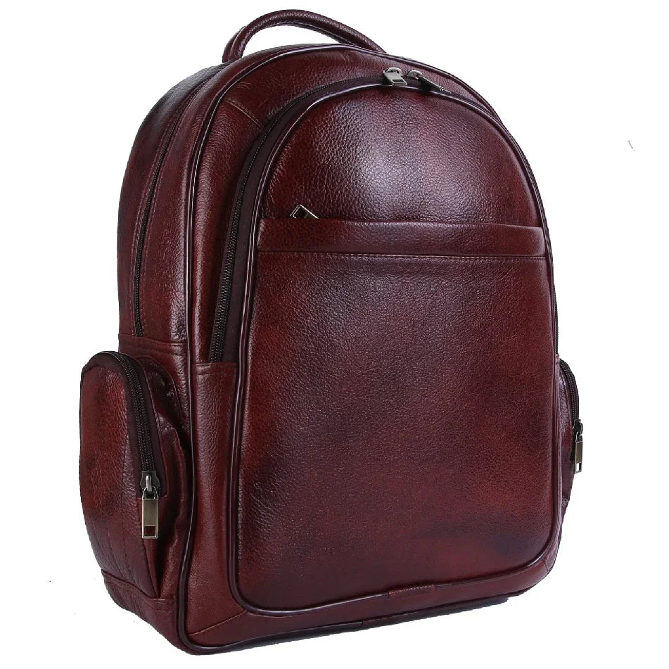 Genuine Leather Backpack Shoulder Travel Bag Unisex