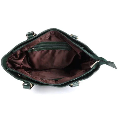 Genuine Leather Brown Women's Tote Handbag