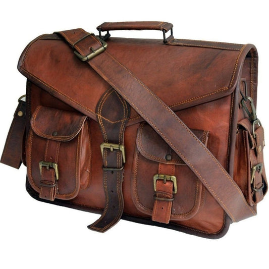 Handmade Leather Briefcase Bag