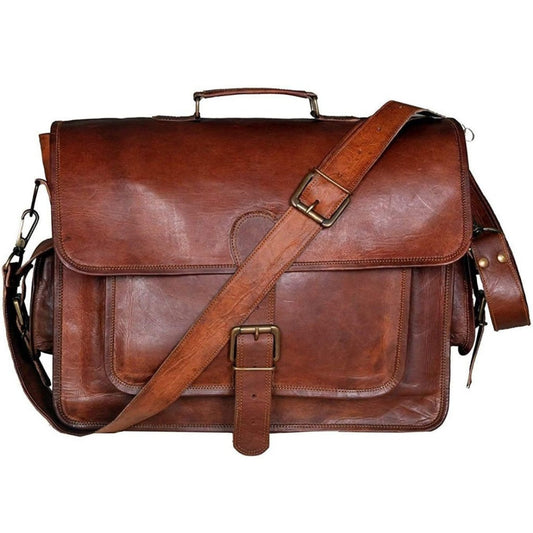 Handmade Leather Briefcase Satchel Bag