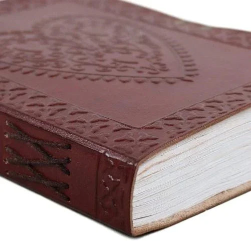 Handmade Leather Celtic Heart Design Notebook