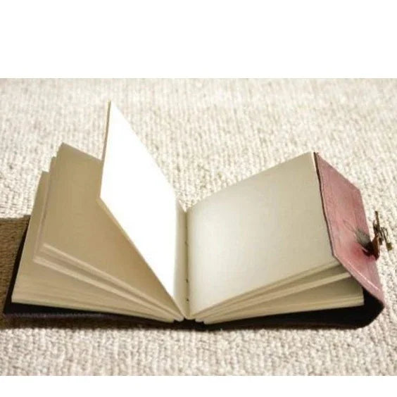 Handmade Vintage Brown Diary Three Stone Blue