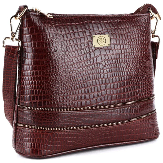 Leather Handbag with Adjustable Strap