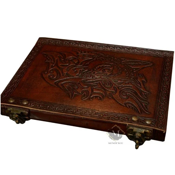 Leather Journal Wolf Brown Notebook