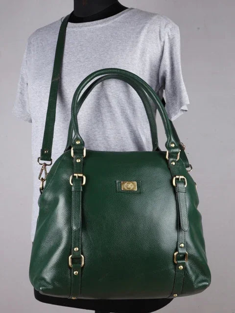 Leather Satchel Shoulder Tote Ladies Bag