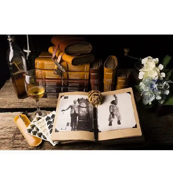 Vintage Leather Buff journal With Key Lock