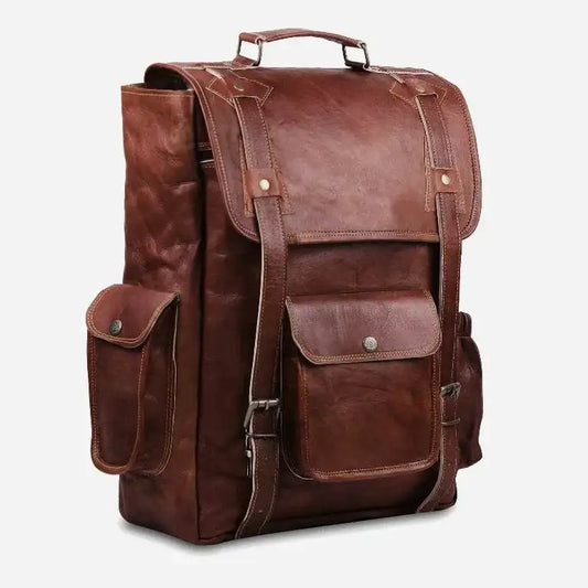 Vintage Leather Classy Shoulder Laptop Backpack