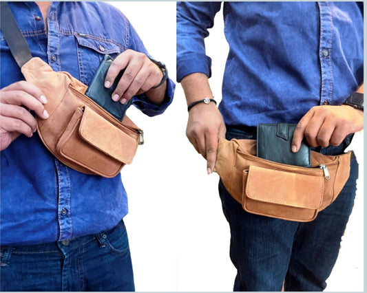 Genuine Leather Fanny Waist Belt Bag