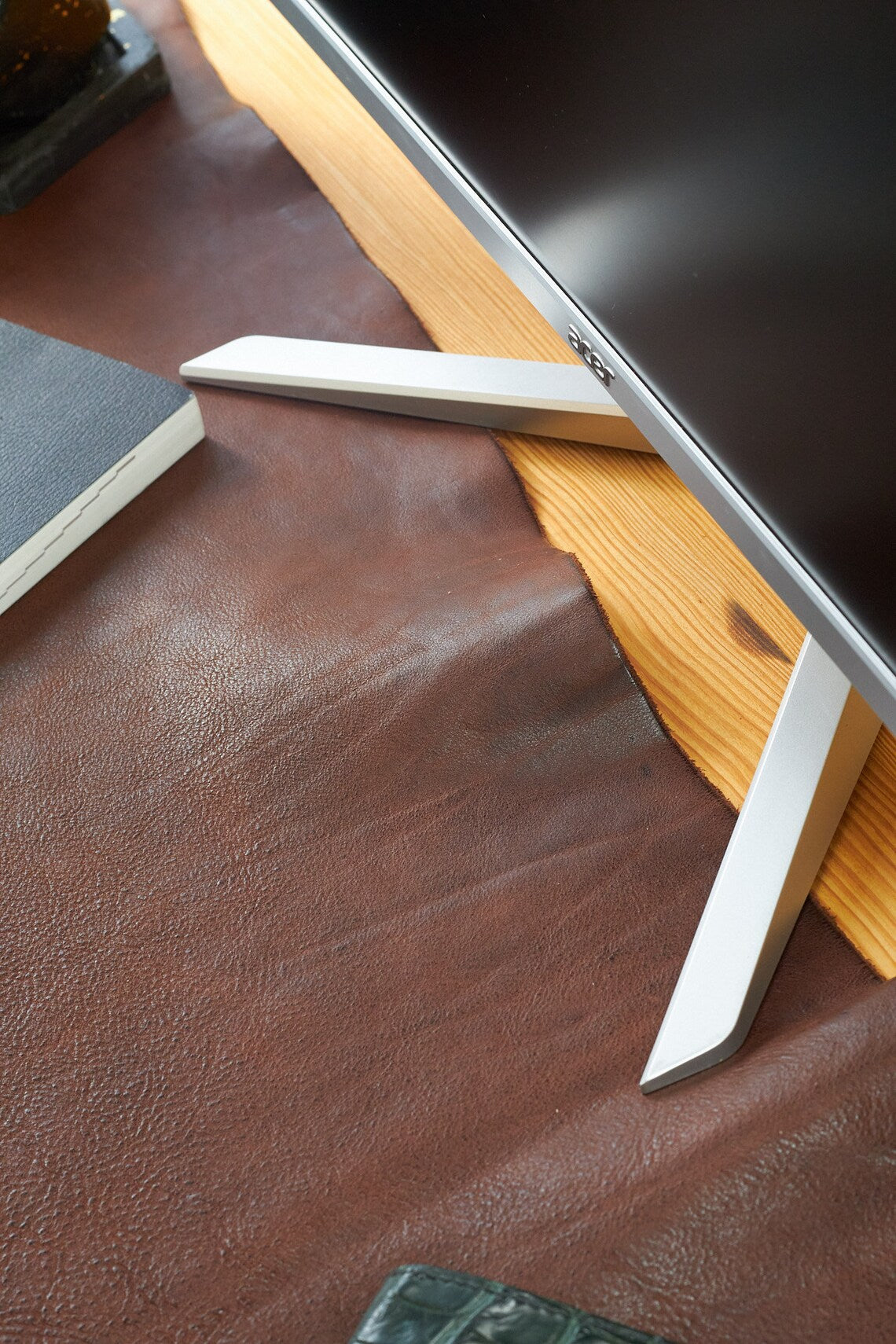Brown Full-Grain Leather Desk Mat