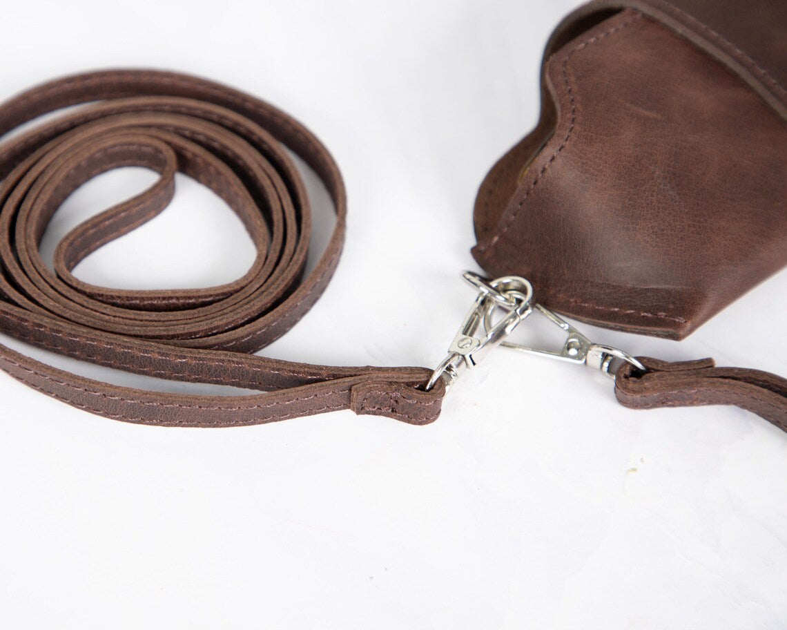 Classic Fold Leather Sunglasses Case with Hidden Magnetic Lock