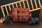 Classic Leather Camera Satchel – DSLR Case for Professional Photographers