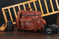 Classic Leather Camera Satchel – DSLR Case for Professional Photographers