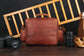 Classic Leather Camera Satchel – DSLR Case for Professional Photographers