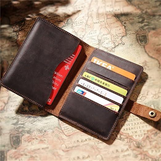 Coffee Brown Genuine Leather Passport Cover