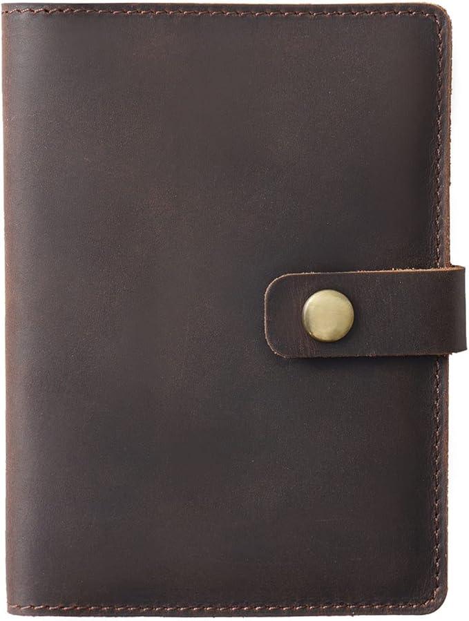 Coffee Brown Genuine Leather Passport Cover