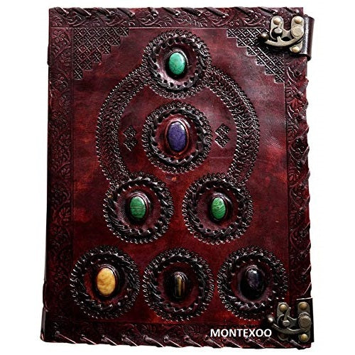 EMBOSSED LEATHER JOURNAL SEVEN STONE