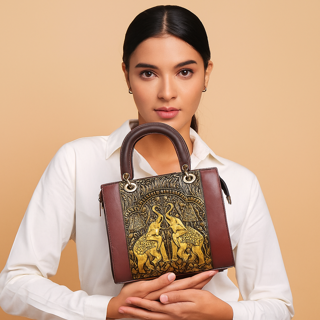 Exquisite Vintage Floral Crossbody Handbag