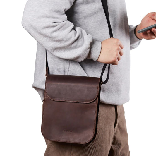 Genuine Leather Men’s Crossbody Bag