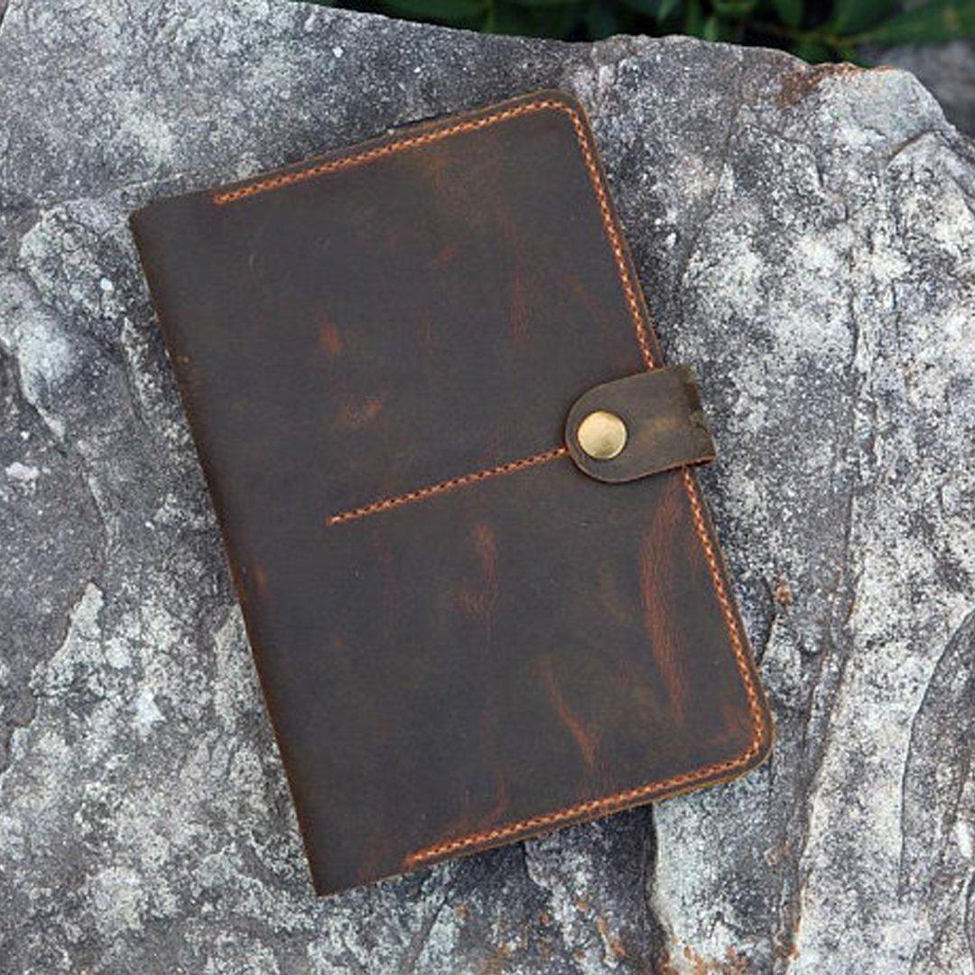 Genuine Leather Passport Holder-Brown
