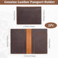 Genuine Leather Passport Holder Wallet – Brown