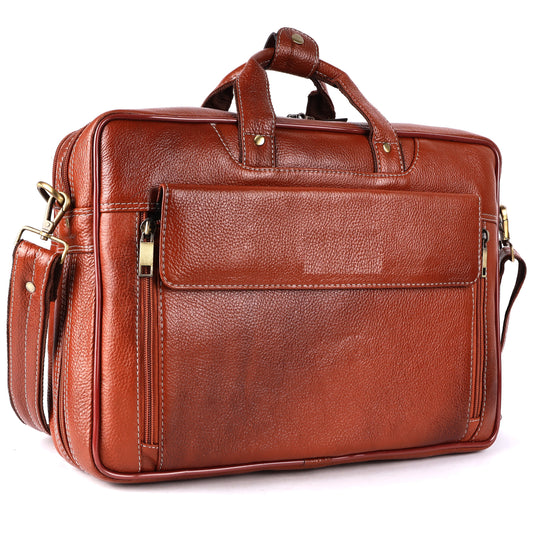 Genuine Leather Unisex Adult Briefcase Bag