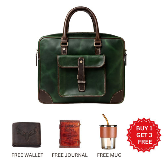 Hamilton Green Leather Bag – Buy 1, Get 3 FREE!