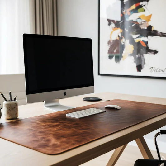 Handcrafted Full-Grain Leather Desk Mat