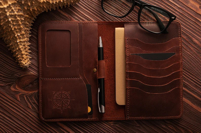 Handcrafted Genuine Leather Passport Wallet