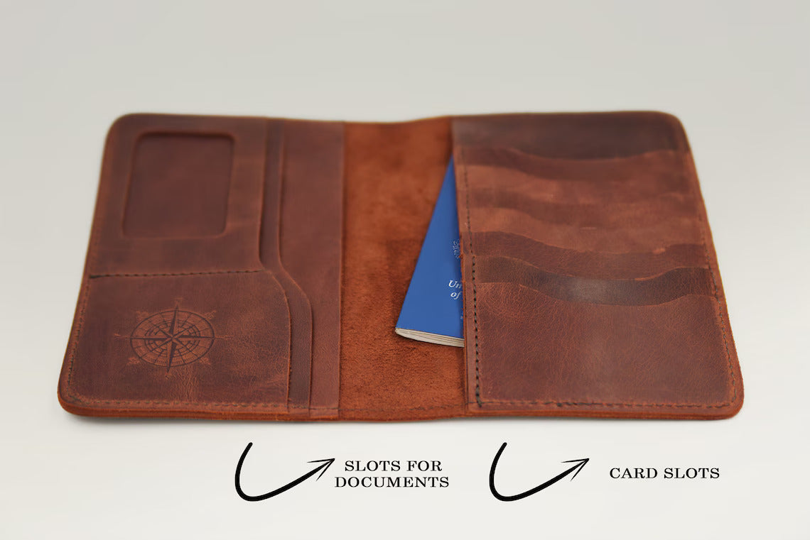 Handcrafted Genuine Leather Passport Wallet