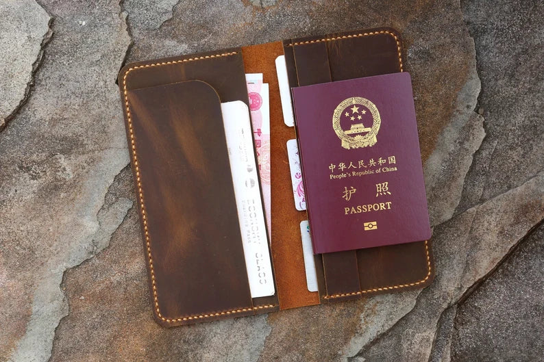 Handcrafted Genuine Leather Passport Wallet