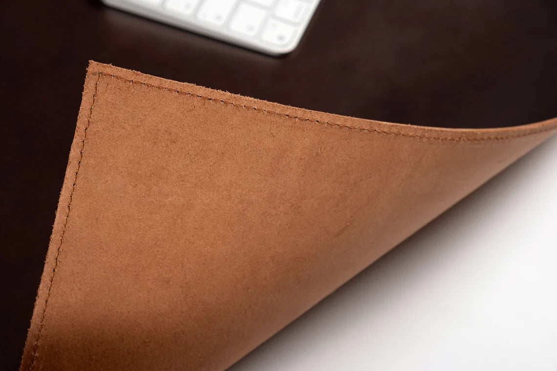 Handmade Brown Leather Desk Pad