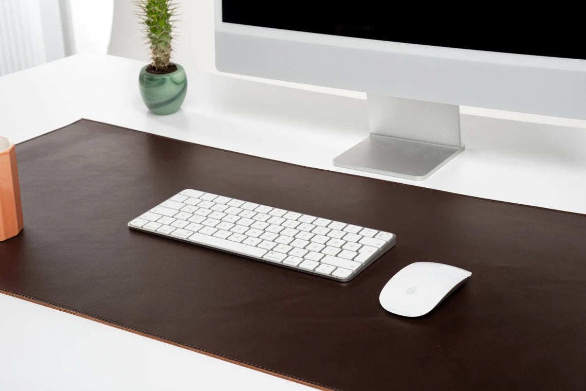 Handmade Brown Leather Desk Pad