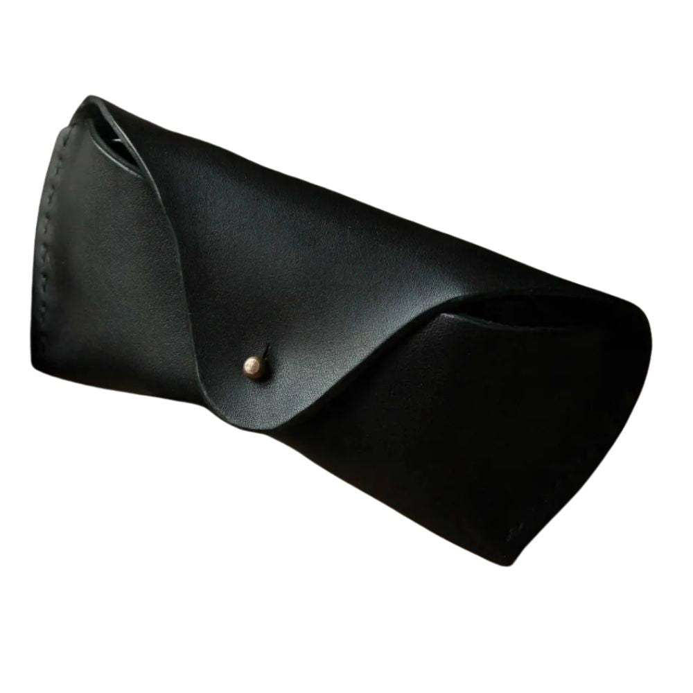Handmade Genuine Leather Sunglass Case – Black