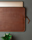 Leather MacBook Case with Felt Laptop Sleeve