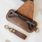 Genuine Leather Sunglasses Pouch with Clip