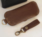 Genuine Leather Sunglasses Pouch with Clip