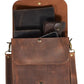 Men’s Brown Buff Leather Crossbody Bag