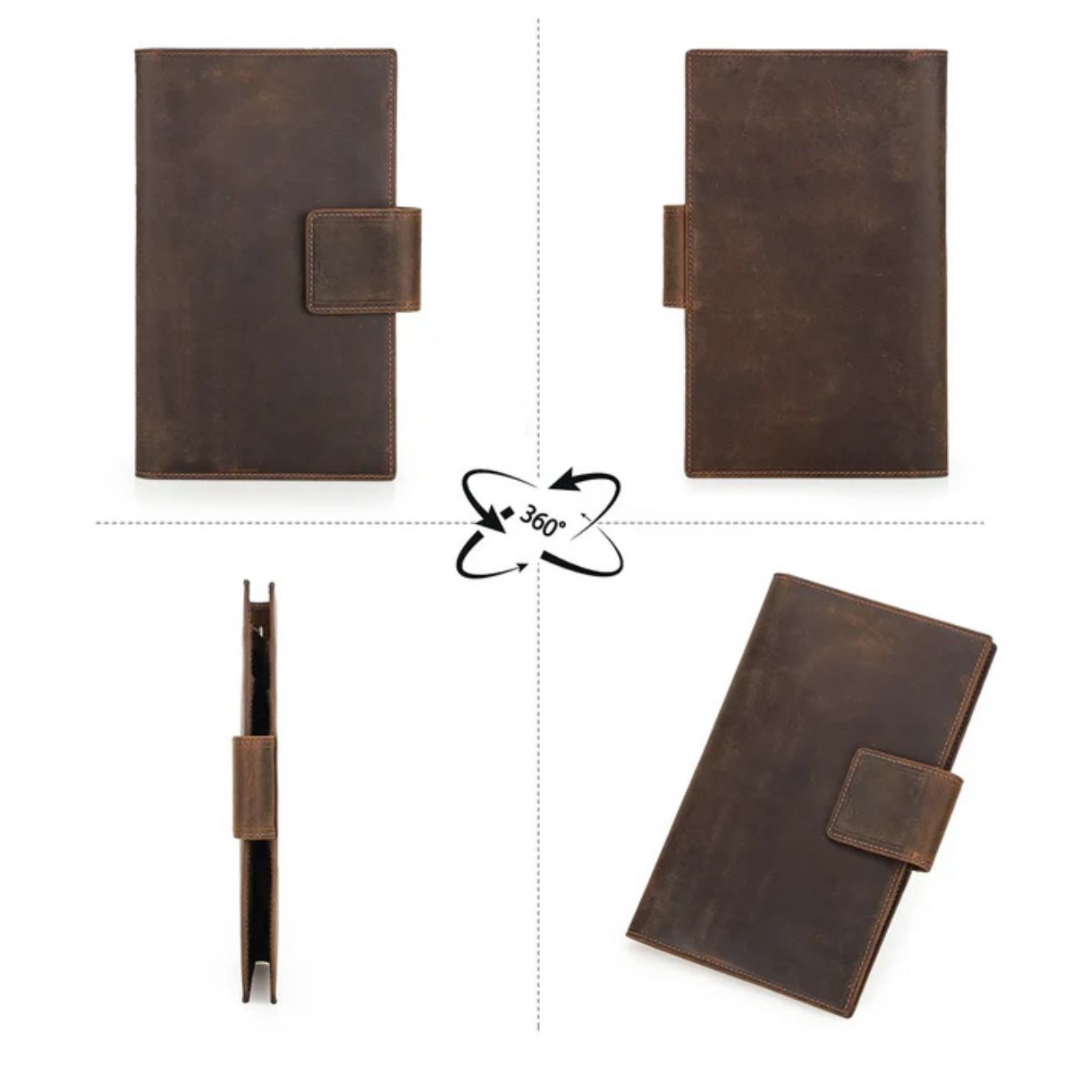 Men’s Buff Leather Passport Organizer Wallet