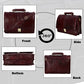 Men’s Genuine Croc Brown Leather Laptop Messenger Bag