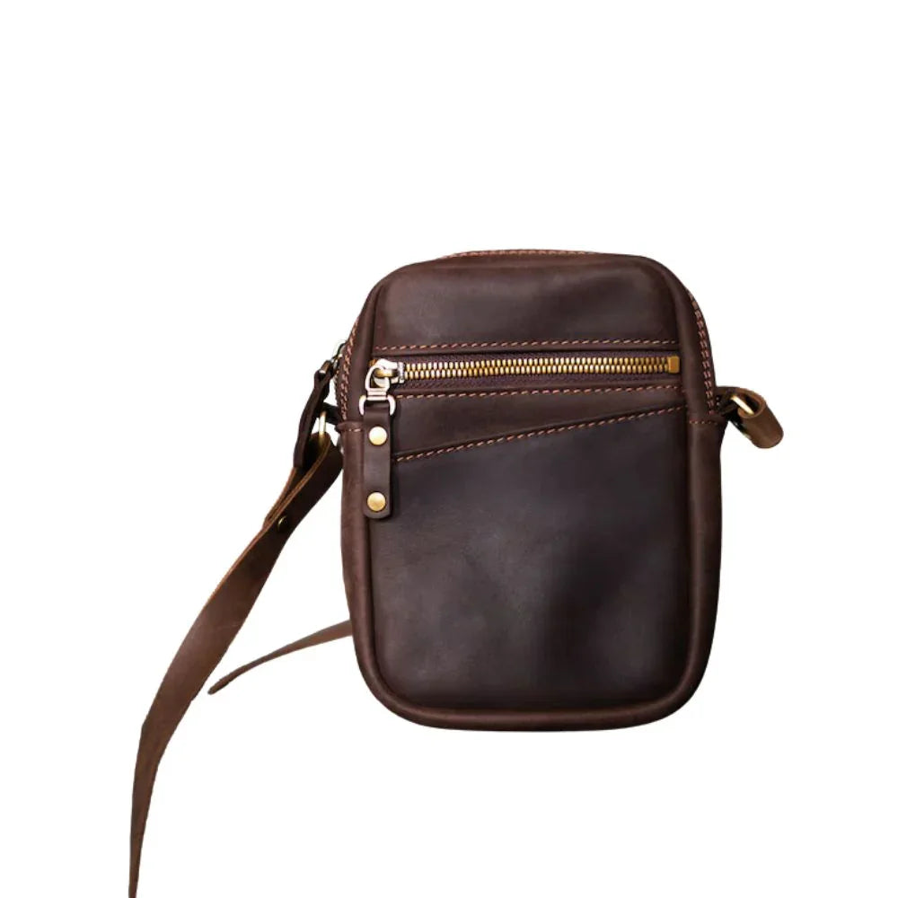 Men’s Genuine Leather Mini Crossbody Bag